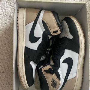 Jordan Black and Tan High-Top Sneakers